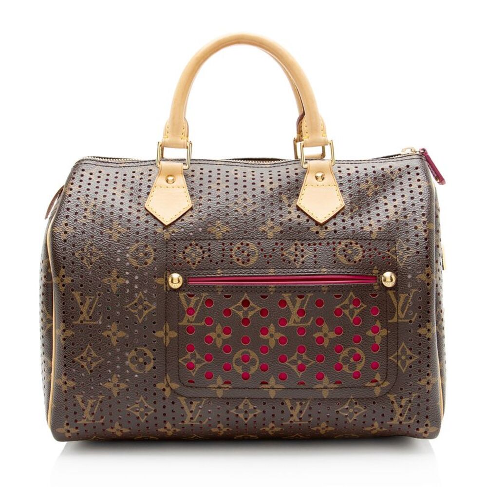 Louis Vuitton Vintage Limited Edition Monogram Perforated Speedy 30 Satchel